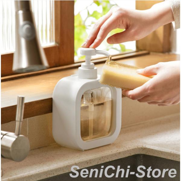 詰め替えボトル ディスペンサー 空容器 詰替え容器 ボトル 洗面所 2点セット