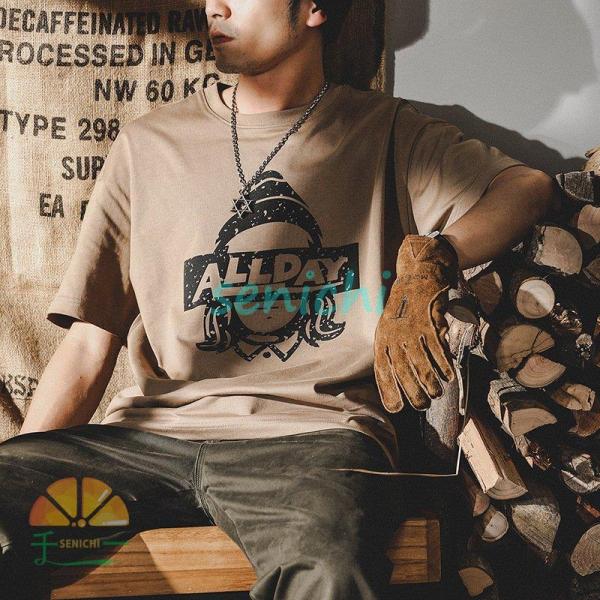 ビッグシルエットTシャツ 半袖 オシャレ TEE クルーネック アメカジ 大きいサイズ プリント 2...