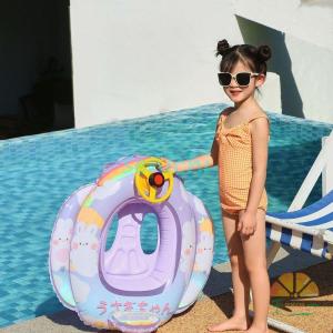 キッズ浮輪 浮き輪 子供 ベビー 足入れ 座付...の詳細画像1