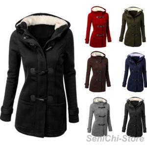 BARK（バーク） レディース ニット ファー付き フード ミディアム丈