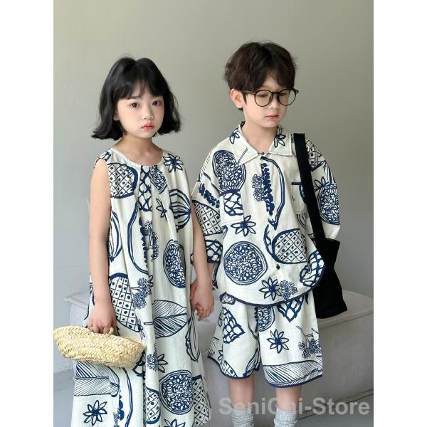 親子　子供服 ワンピース キッズ 子供ドレス dress 女の子 夏着 膝丈ロングワンピース シフォ...