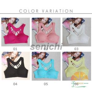 揺れない カップ付き スポーツブラ パッド フ...の詳細画像1