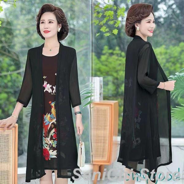 ワンピース レディース 40代50代60代 きれいめ 膝丈ワンピース 夏 花柄 4色 ママワンピ 一...