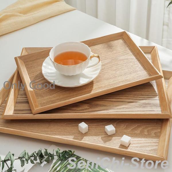木製トレー 40cm*30cm*3cm　トレイ/天然木/お茶/長角膳