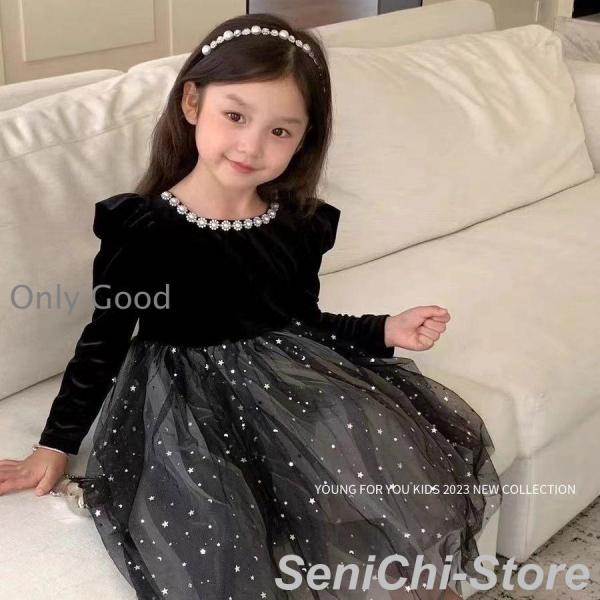 冬厚い子供ドレス発表会結婚式キッズドレスワンピース子供服 女の子フラワーガール