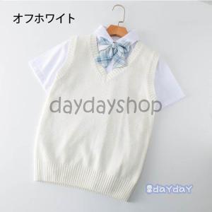 選べる12色!制服 入学式 Vネック ニットベ...の詳細画像2