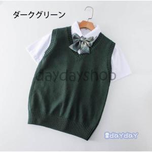 選べる12色!制服 入学式 Vネック ニットベ...の詳細画像5