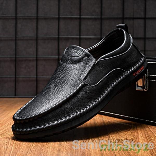 メンズ ビジネスシューズ 本革 ローファー スリッポン モカシン 軽量 カジュアル 紳士靴 スニーカ...