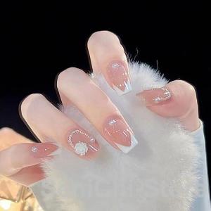 ネイルチップ ショート シール ハート かわい...の詳細画像1