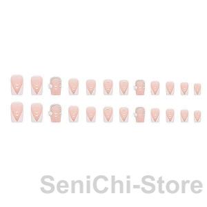 ネイルチップ ショート シール ハート かわい...の詳細画像4