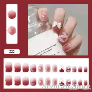 ネイルチップ ショート シール ハート かわい...の詳細画像1