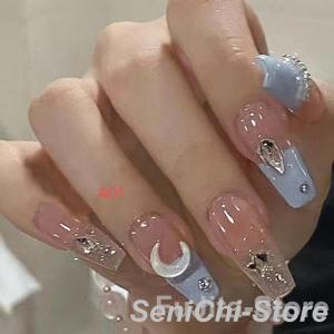 ネイルチップ ショート シール ハート かわいい 24枚入り グミシール付きチェック柄 つけ爪 ショートオーバル 着脱簡単 ファッション