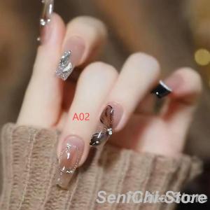 ネイルチップ ショート シール ハート かわい...の詳細画像1
