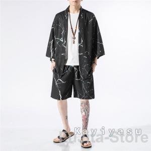 甚平 メンズ M-5XL セットアップ じんべ...の詳細画像2