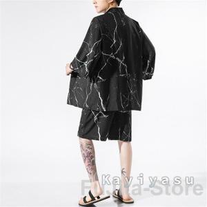 甚平 メンズ M-5XL セットアップ じんべ...の詳細画像4