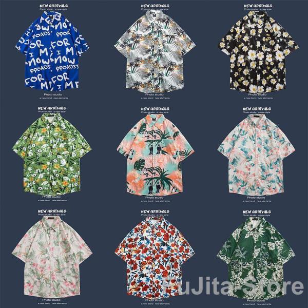 アロハシャツ レディースシャツ  春夏秋 開襟シャツ ハワイシャツ  半袖  ゆったり カジュアルシ...