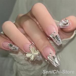 ロング ネイルシール クリア ネイルアート 貼...の詳細画像3