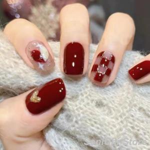 24枚 つけ爪 ネイルチップ ショート ネイル...の詳細画像1