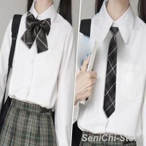 スクールリボン ネクタイ チェック柄 2点セッ...の詳細画像2