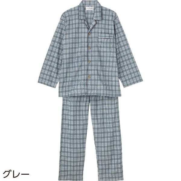 シニア 紳士 ワンタッチテープ＋腰開きパジャマ パジャマ ねまき シニアファッション 70代 80代...