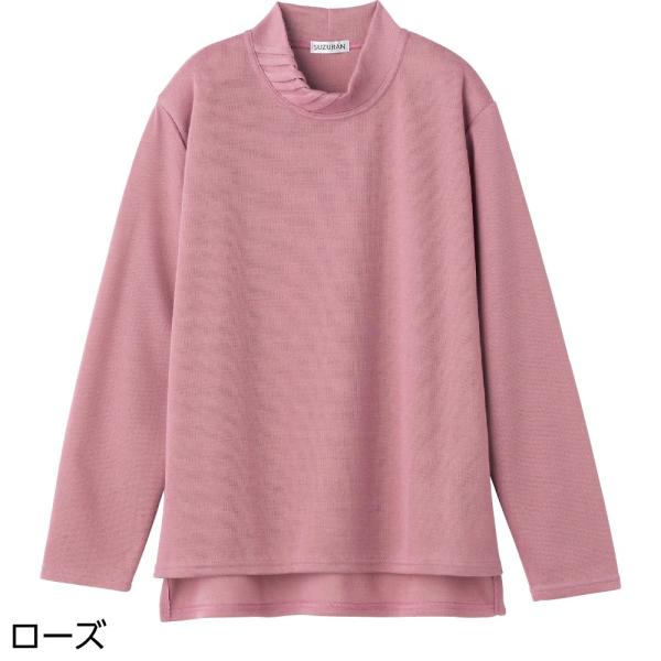 後ろ長め薄起毛タック衿Ｔシャツ 婦人 レディース トップス シニアファッション 敬老の日 母の日 ギ...