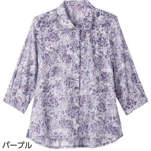 7分袖ワンタッチテープブラウス ギフト シニア トップス 婦人服 シニアファッション 高齢者 70代 80代 90代 施設 介護 おばあちゃん お年寄り｜senior-lc-department