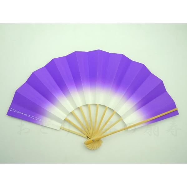 舞扇子 あけぼの ぼかし 白竹 紫 箱なし