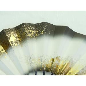 舞扇子 両褄ちらし 黒 京扇子 箱なしの詳細画像1