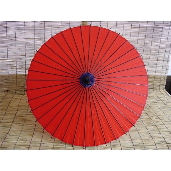 舞踊傘 紙傘 和傘 継柄 赤