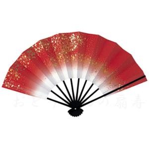 舞扇子 日本舞踊・踊り用 29cm 天地小石 てんちこいし 黒塗 赤 京扇子