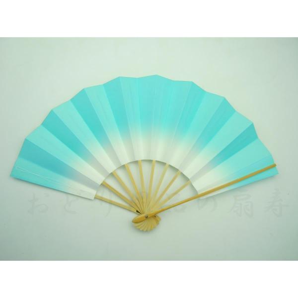 舞扇子 あけぼの ぼかし 白竹 ブルー 箱なし
