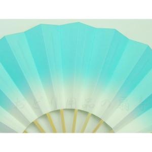 舞扇子 あけぼの ぼかし 白竹 ブルー 箱なしの詳細画像1