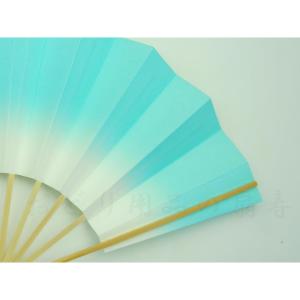 舞扇子 あけぼの ぼかし 白竹 ブルー 箱なしの詳細画像4