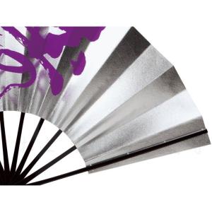 舞扇子 日本舞踊・踊り用 29cm 銀地、紫寿...の詳細画像4