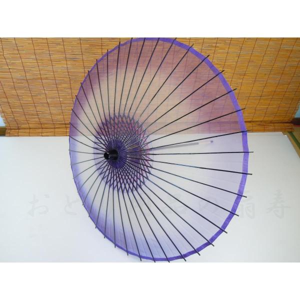 絹傘・日本舞踊傘・踊り傘 継柄 ぼかし 紫 B