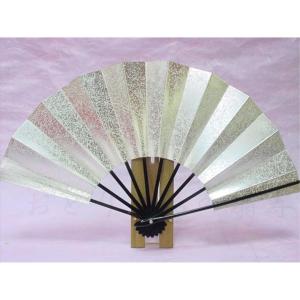 舞扇子 日本舞踊・踊り用 29cm 銀もみ 模様 白竹 箱なし : おどり用品