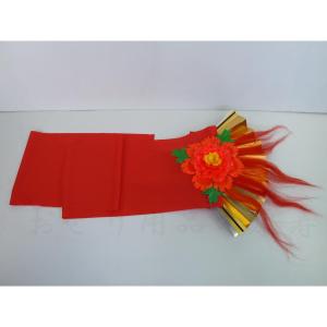 扇獅子 赤 日本舞踊小道具 牡丹獅子