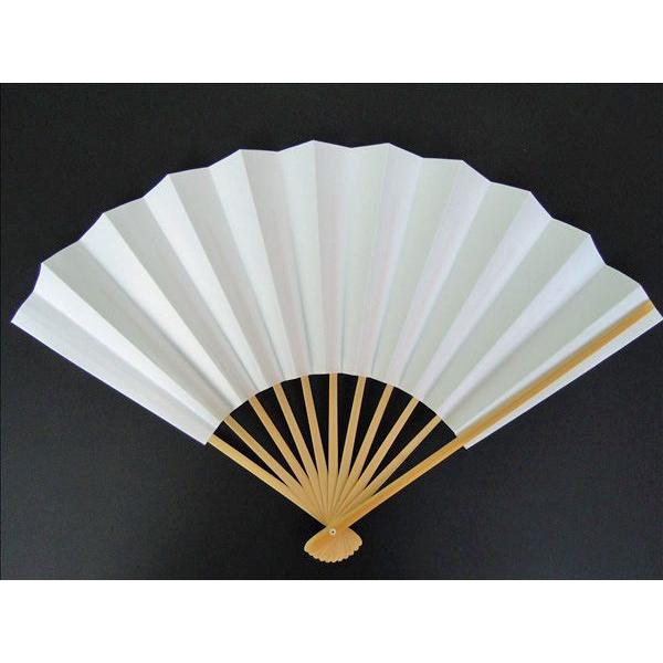 白扇 イベント 祭り 祝儀 祭事 27.5cm 9寸11間 白竹 上