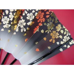 舞扇子 日本舞踊、踊り用 29cm 黒・金箔 ...の詳細画像4