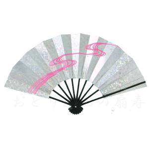 尺舞扇子 日本舞踊・踊り用 30cm 手引色ぼかし 三ッ雲 紫・金・銀 スス