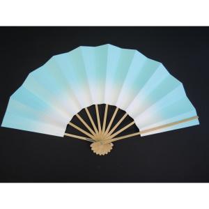 舞扇子 子供用 9寸 あけぼの ぼかし 白竹 ブルー 京扇子