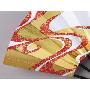 舞扇子 赤、白、金 黒塗骨 京扇子 箱なしの詳細画像3