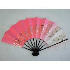 舞扇子 踊り扇子 29cm 天の川 ピンク 日本製、京扇子 箱なし