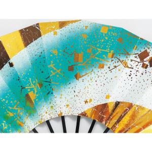 舞扇子 日本舞踊、踊り用 29cm 緑、金箔 ...の詳細画像1