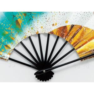 舞扇子 日本舞踊、踊り用 29cm 緑、金箔 ...の詳細画像2