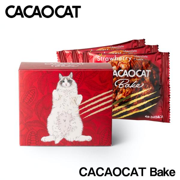 CACAOCAT Bake ストロベリー 3個入り ×5個セット 送料無料 送料込み 北海道 チョコ...