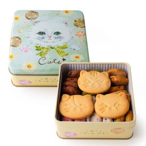こねこのこねこねクッキー缶 Cute 送料無料 CACAOCAT DADAKA クッキー 猫 ねこ プレゼント ギフト かわいい お土産｜北海道銘菓 センカランド