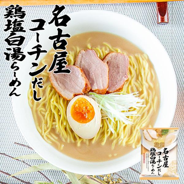 藤原製麺 名古屋コーチン 鶏塩白湯らーめん 107g 10個セット 送料無料 だし麺 ラーメン 熟成...