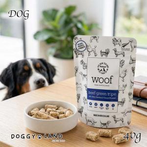 犬用 ドッグ 送料無料 WOOF ビーフ グリーントライプ with 緑イ貝 40g