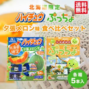 北海道限定 ハイチュウ ぷっちょ 食べ比べセット メール便 送料無料 送料込 北海道 地域限定 夕張 メロン 夕張メロン 森永 UHA味覚糖 メロン果汁 お土産 贈り物